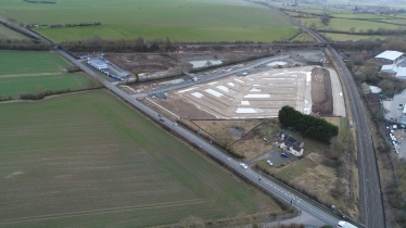 arial view of the site